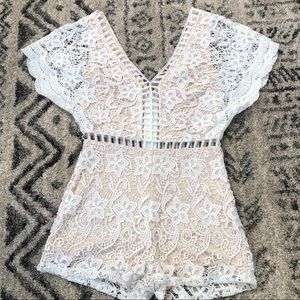 White lace romper